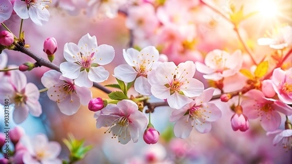 Fototapeta Pink Cherry Blossoms in Springtime.