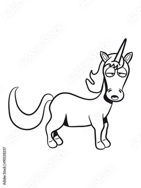 Fototapeta Einhorn funny goofy