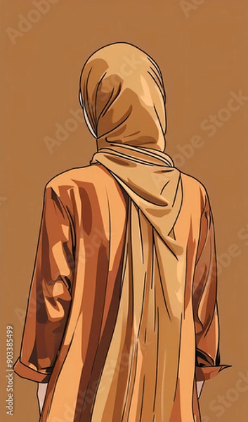 Obraz person in a white coat stand up
