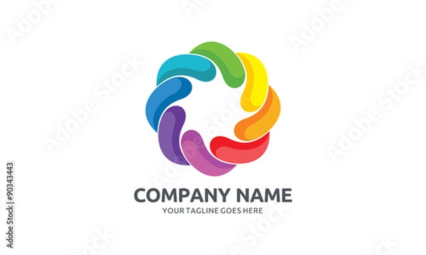 Obraz Colorful Abstract Circle Logo Image Vector