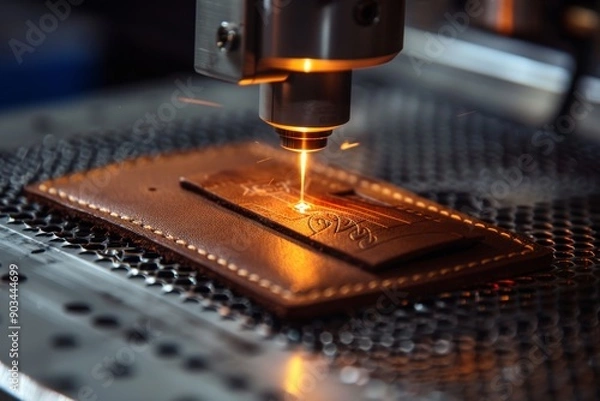 Obraz Leather Engraving with a Laser Machine