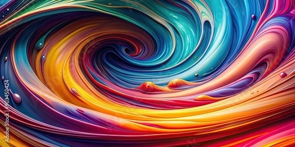 Fototapeta Abstract swirling liquid background in vibrant colors , liquid, abstract, background, vibrant, colors, texture, fluid, flowing