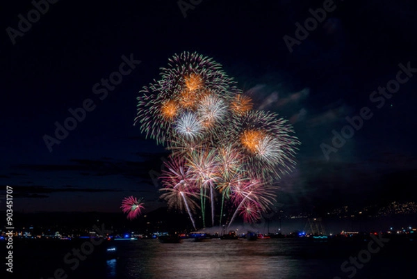 Obraz Fireworks over the sea
