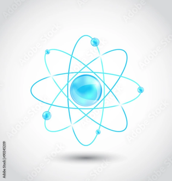 Fototapeta Atom symbol isolated on white background