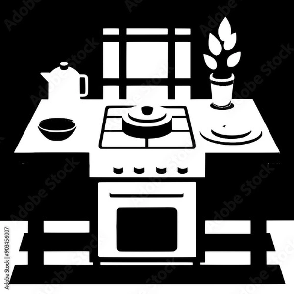 Obraz kitchen stove and kitchen