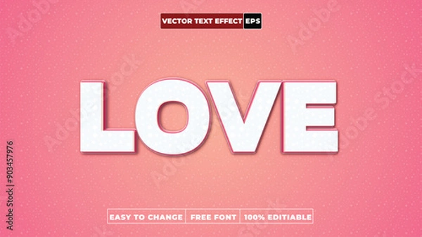 Fototapeta EPS File 3d Vector Text Effect Fully Editable High Quality