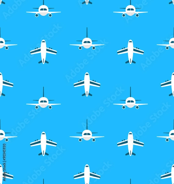 Obraz Seamless Pattern with Airplanes
