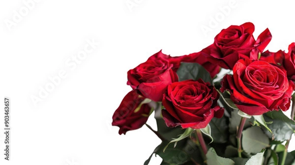 Fototapeta Roses , red rose on transparent background