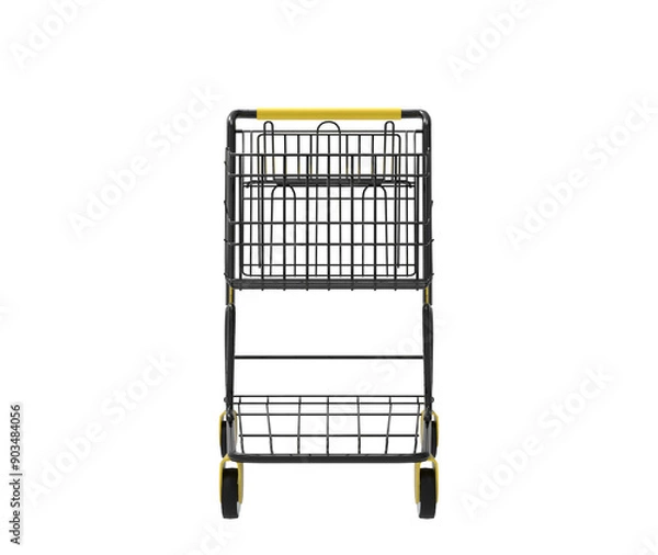 Fototapeta shopping cart isolated on white background or png