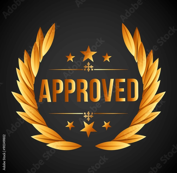 Fototapeta approved seal 