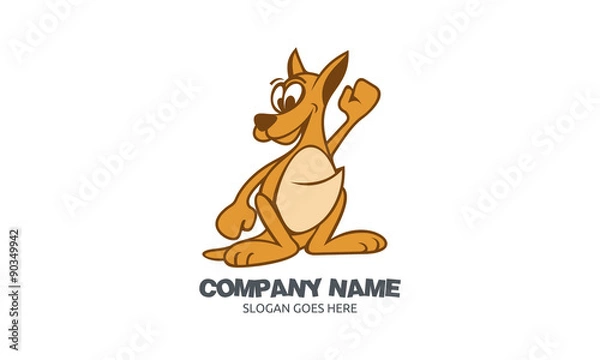 Obraz Kangaroo Character Logo Image Vector
