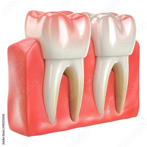 Fototapeta sore tooth amidst healthy teeth png