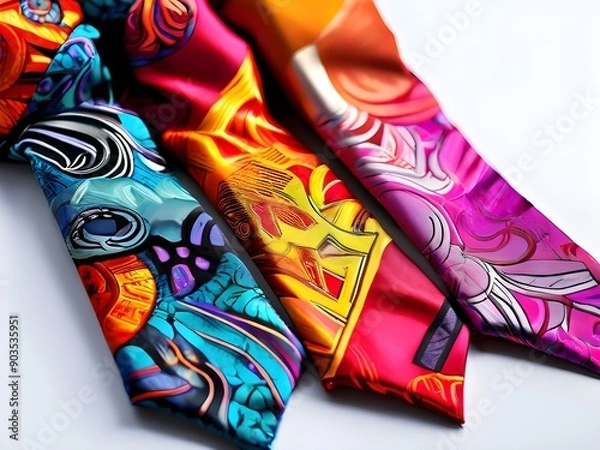 Obraz 화려한 디자인의 넥타이