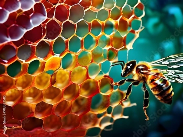 Obraz 벌집 근접 사진