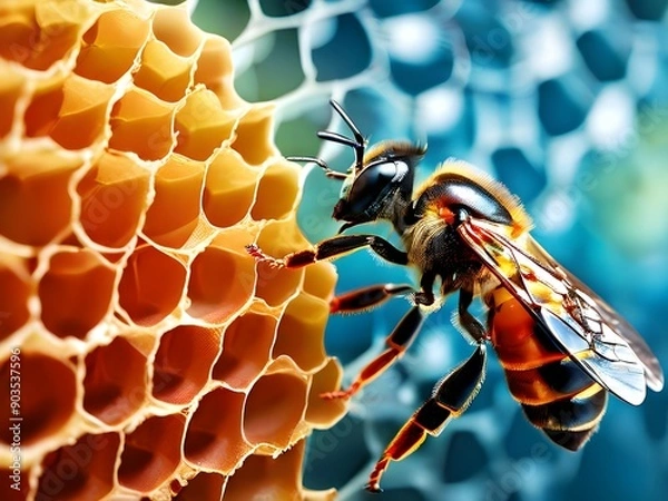 Obraz 벌집 근접 사진