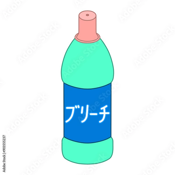 Fototapeta プラスチックボトルに入った漂白剤（日本製）