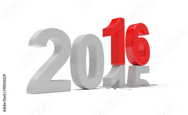 Obraz 2015-2016 change new year 2016 isolated