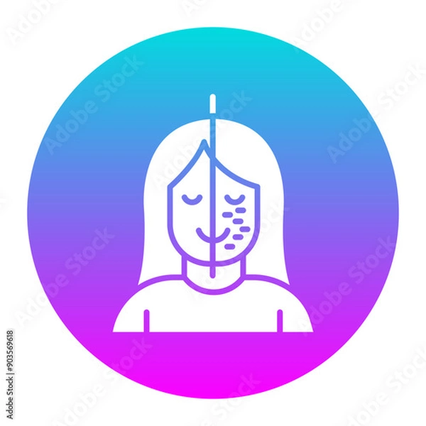 Fototapeta Hyperpigmentation vector icon. Can be used for Skincare iconset.
