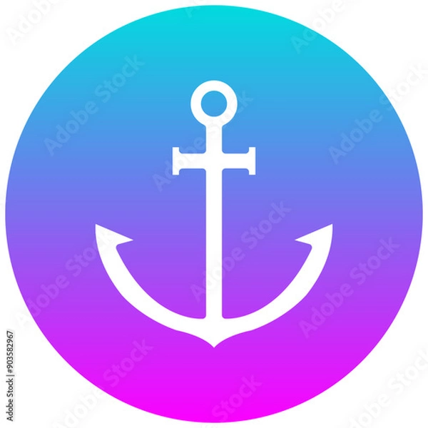 Obraz Anchor vector icon. Can be used for Ocean iconset.