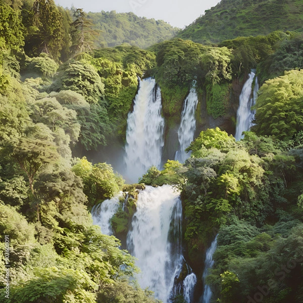 Obraz waterfall in the mountains