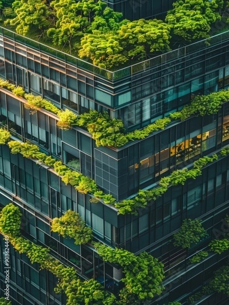 Fototapeta Building with Green Roof