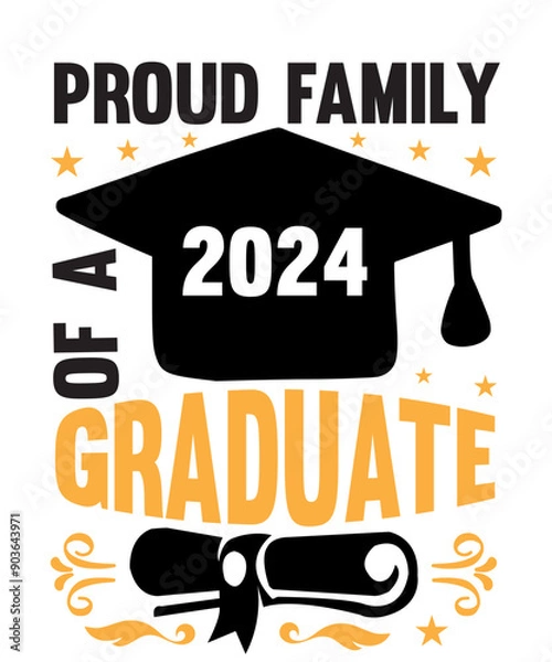 Fototapeta Proud of a 2024 Graduate svg, Graduation svg Bundle, Class of 2024 svg, Graduation Family,Digital Designs for the High School Graduate - SVG Bundle

