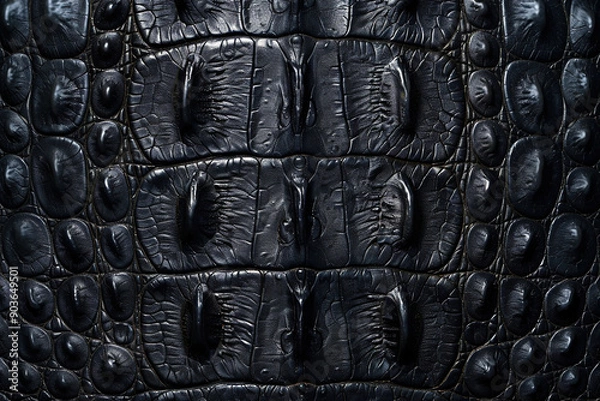 Fototapeta Generative ai on theme of beautiful texture crocodile skin for design natural abstract background