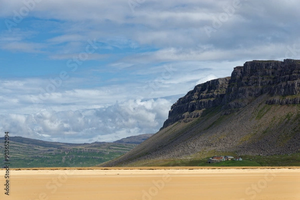 Obraz Strand von Raudisandur, Westfjorde, Island