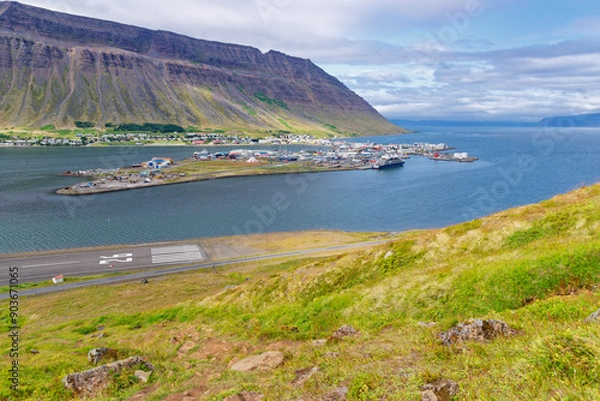 Obraz Blick auf Ísafjörður, Westfjorde, Island