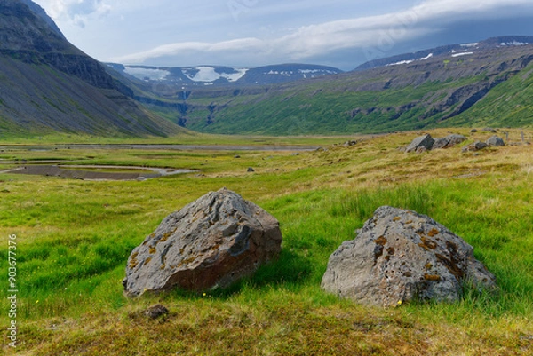 Obraz karge Landschaft in den Westfjörden, Island