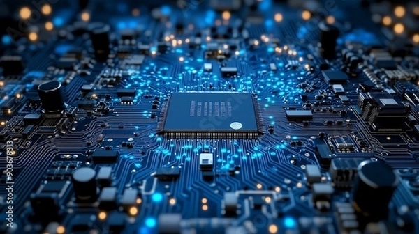 Obraz Computer Chip Circuit Board