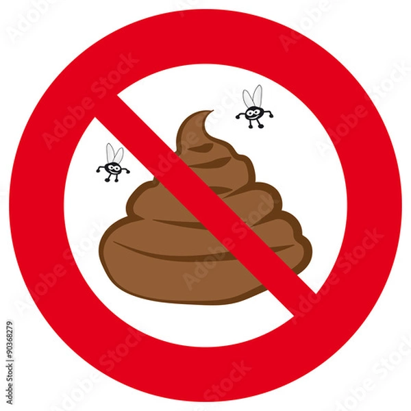 Fototapeta Interdiction de laisser des crottes