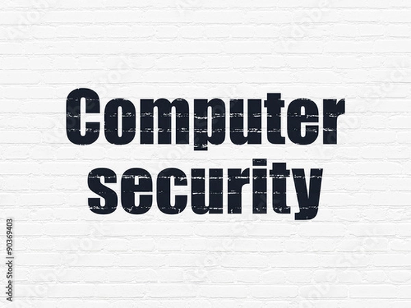 Fototapeta Security concept: Computer Security on wall background