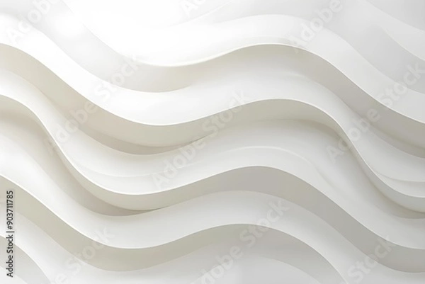 Fototapeta Abstract white wavy curve texture background. Website, banner and brochure background. Vector illustration
