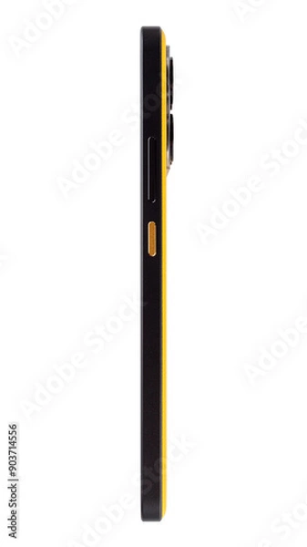 Fototapeta Smartphone side frame isolated on white background.