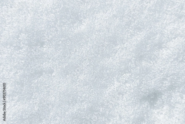 Fototapeta White snow background. Macro photography of ice crystals.