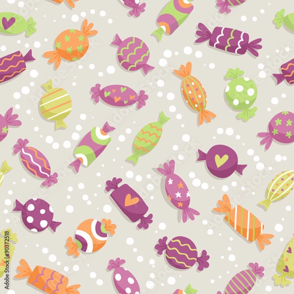 Obraz Seamless pattern with colorful sweets