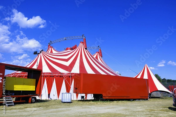 Obraz circus tent installed ready for representation