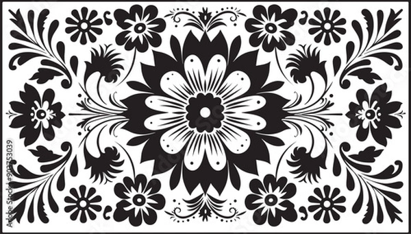 Obraz Hispanic Ornament Pattern on a Decorative Background