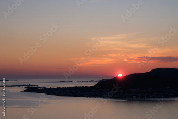 Obraz Silhouette al tramonto