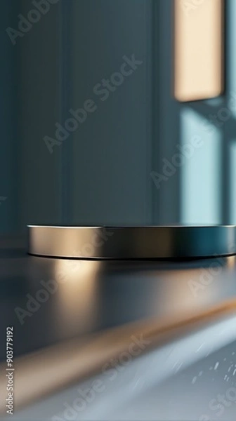 Obraz empty table with close up product display podium