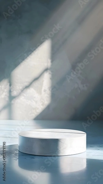 Fototapeta empty table with close up product display podium