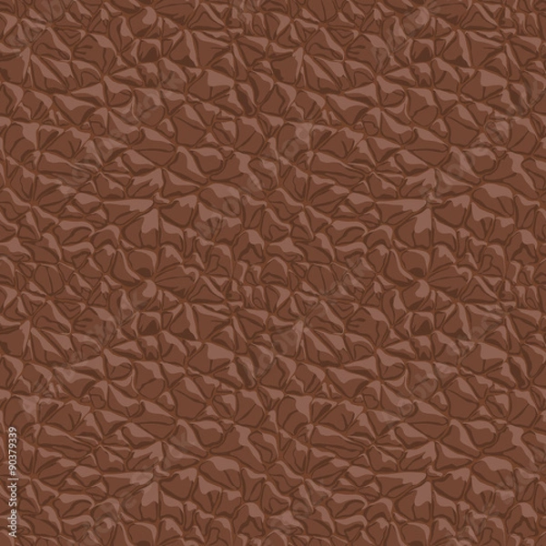 Obraz Leather brown seamless texture. Vector illustration.