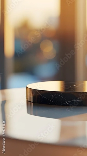 Obraz close up of a plate for product display podium