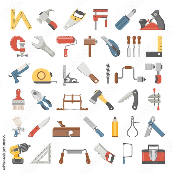 Obraz Flat Icons - Hand Tools