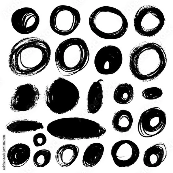 Obraz Black brush strokes