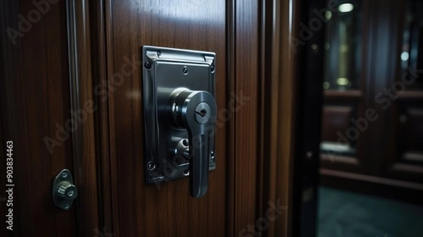 Obraz safety lock office door