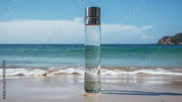 Obraz silicone glass water bottle