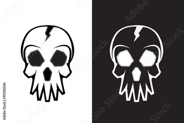 Fototapeta skull logo set