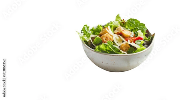 Obraz Caesar salad on transparent background